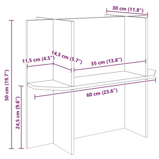 Vidaxl - Base de Terrarium avec étagère Marron 60 x 30 x 50 cm OSB vidaXL 876741 - Image 3