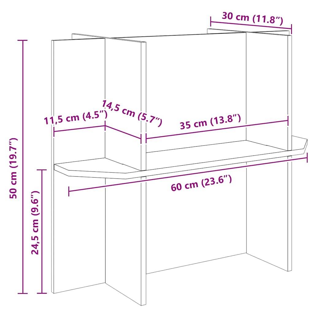 Vidaxl - Base de Terrarium avec étagère Marron 60 x 30 x 50 cm OSB vidaXL 876741 - Image 3