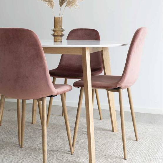 Table Repas Ronde 105cm Naturelle et Blanche - GRAM - Image 4