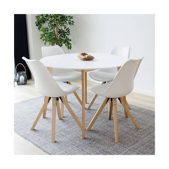 Table Repas Ronde 105cm Naturelle et Blanche - GRAM - Image 2