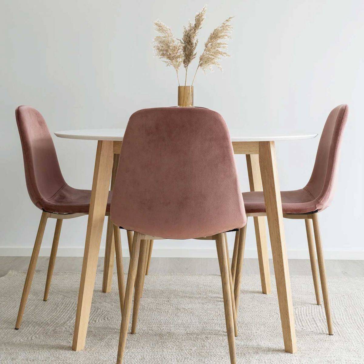 Table Repas Ronde 105cm Naturelle et Blanche - GRAM - Image 5