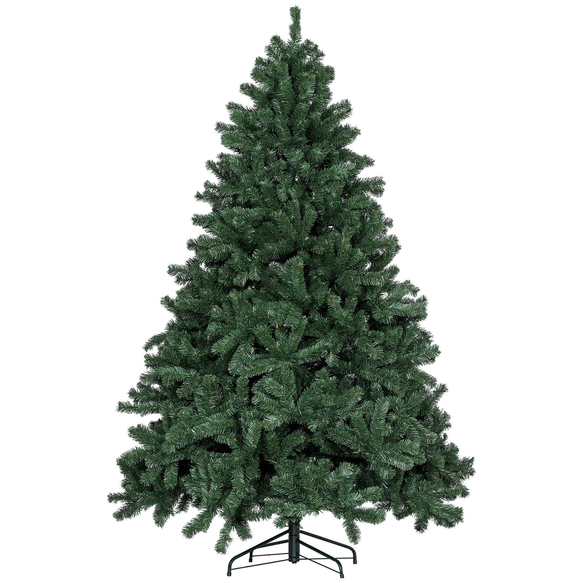 Sapin de Noël artificiel 210 arbre de Noël avec support en métal pliable, 1674 branches, décoration de Noël réaliste