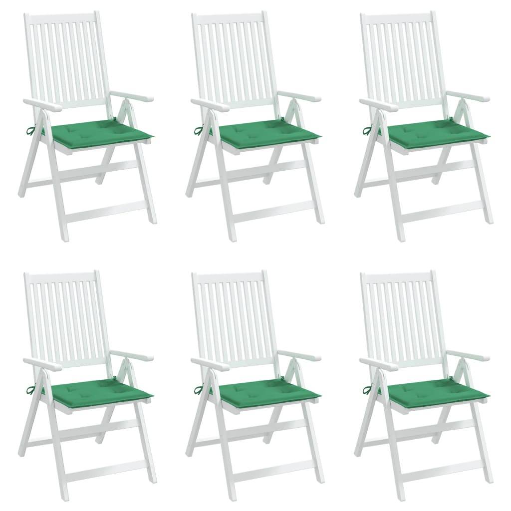 Coussins de chaise jardin tissu oxford vert 50 x 50 x 4 cm - PANGIVO - Image 4