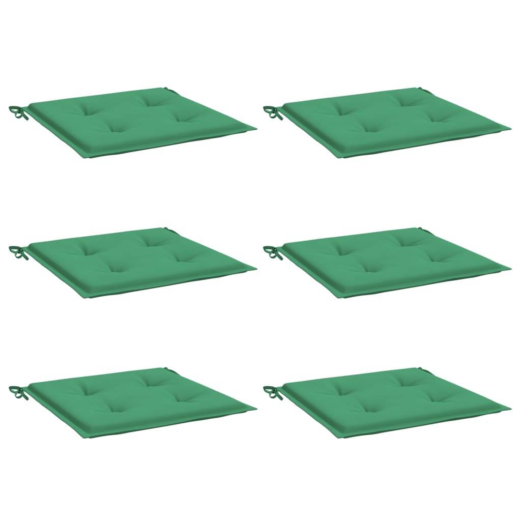 Coussins de chaise jardin tissu oxford vert 50 x 50 x 4 cm - PANGIVO - Image 3