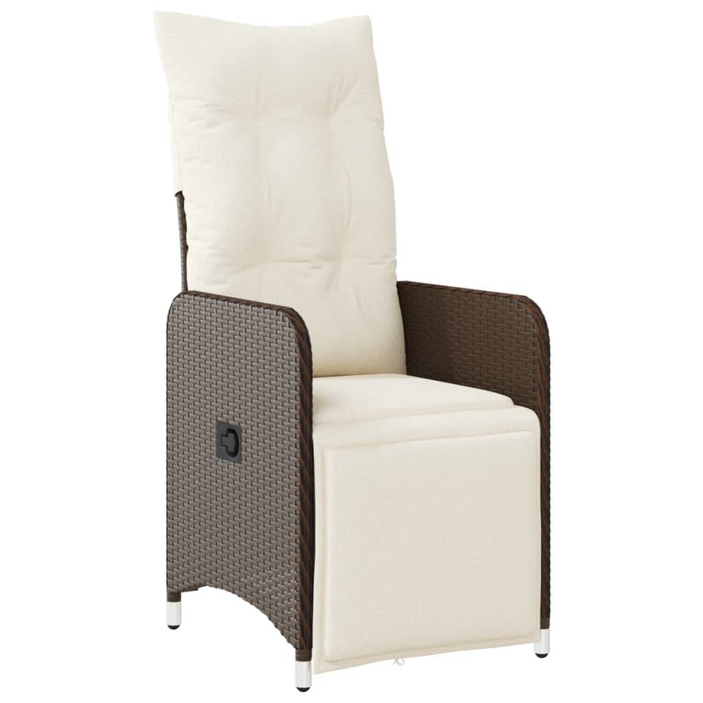 Vidaxl - Chaises de jardin inclinables lot de 2 et table résine tressée vidaXL 365706 - Image 9