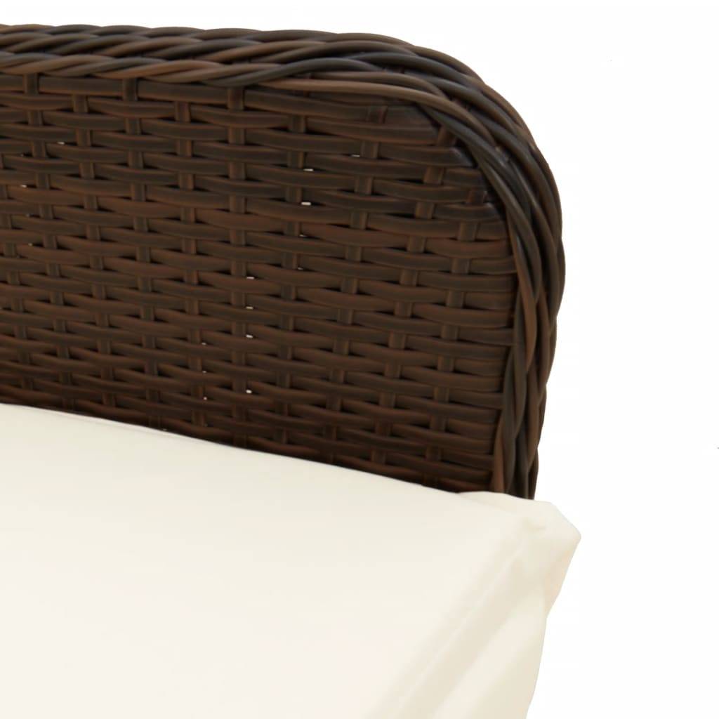 Vidaxl - Chaises de jardin inclinables lot de 2 et table résine tressée vidaXL 365706 - Image 4