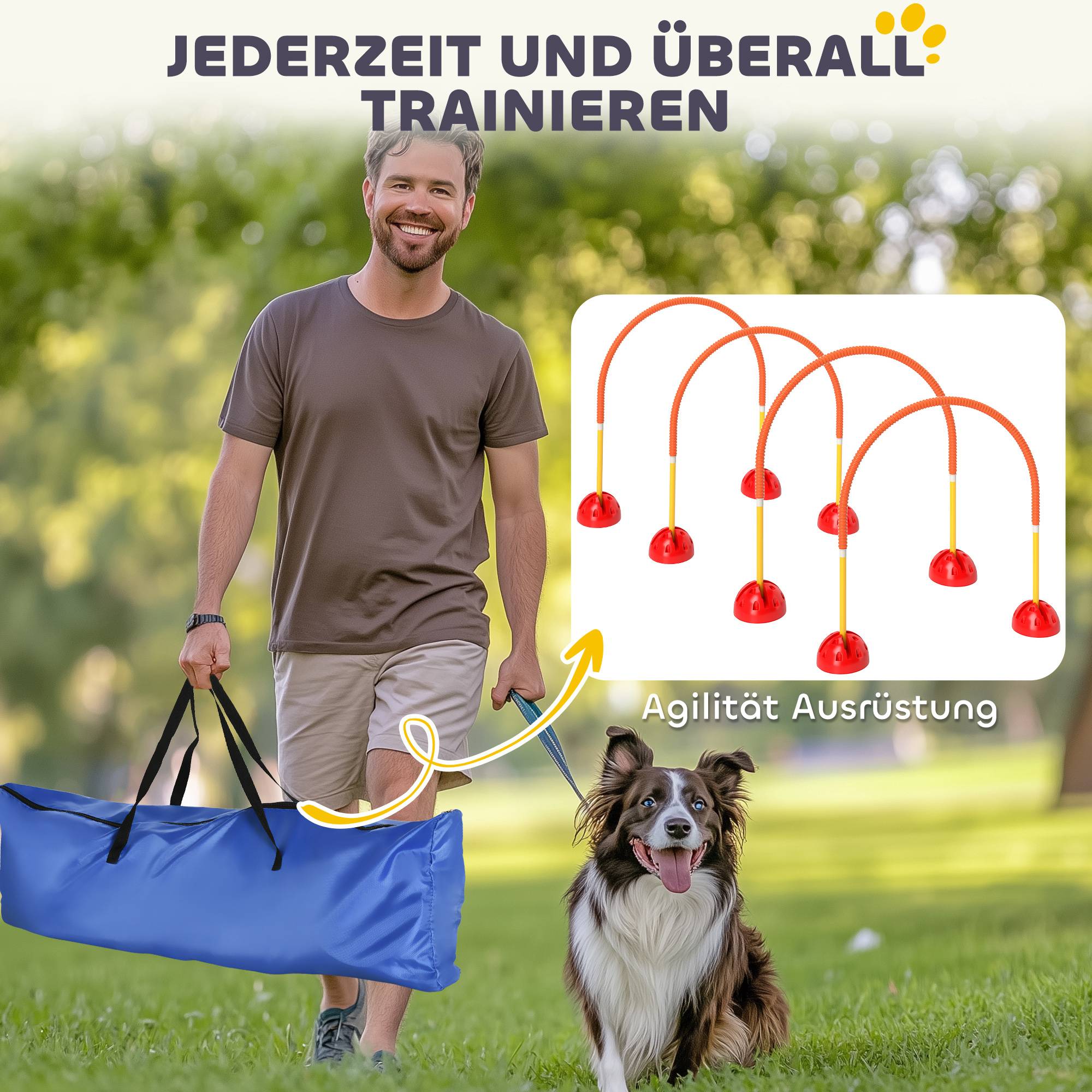 ComfortXL - Kit agilité chien plastique orange 4 portes réglables avec sac de transport - ComfortXL Outdoor Living - Image 7