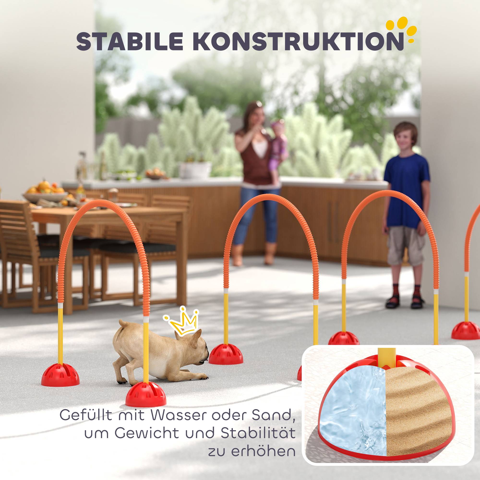 ComfortXL - Kit agilité chien plastique orange 4 portes réglables avec sac de transport - ComfortXL Outdoor Living - Image 8