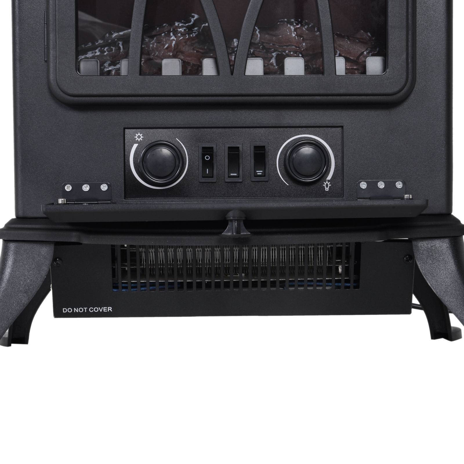 ComfortXL - Poêle électrique rustique 2000W effet flamme réglable pour salon Noir – ComfortXL Outdoor Living - Image 8