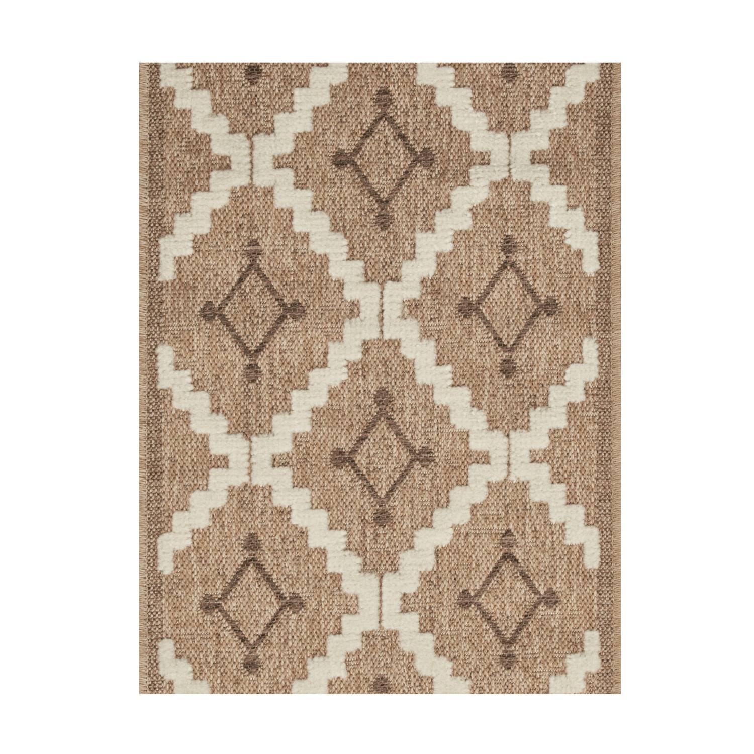Autre - Tapis intérieur et extérieur en polypropylène marron 160x230cm - Image 1
