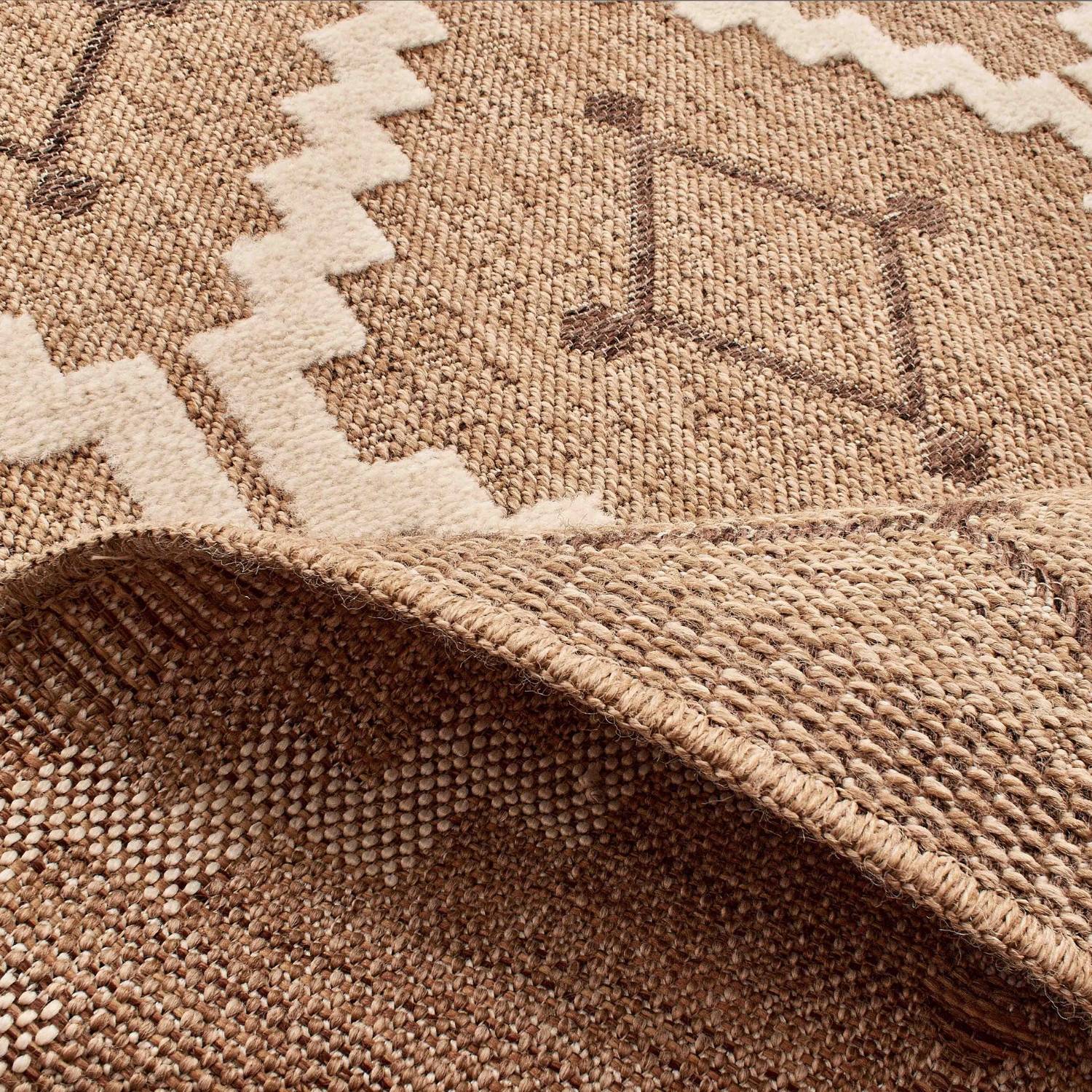 Autre - Tapis intérieur et extérieur en polypropylène marron 160x230cm - Image 4