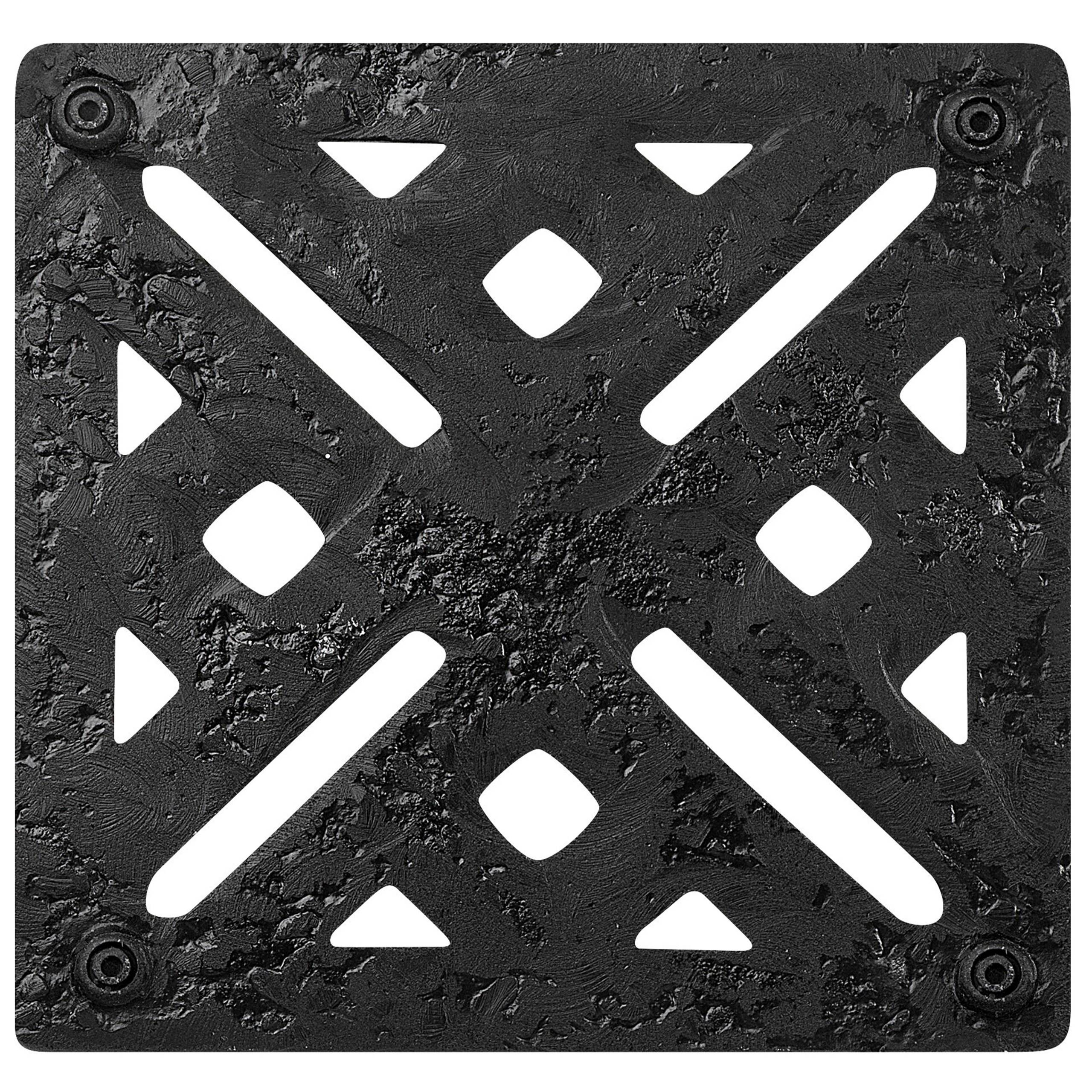 Beliani - Pied de Parasol Carré en Béton Noir à Motifs 46 x 46 cm Structure Solide et Stable de 17 kg Beliani - Image 7