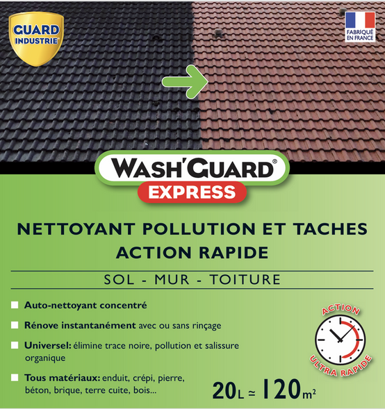 WashGuard Express 4x5L 20L Nettoyant extérieur désincrustant ultra rapide jusqu'à 120m² - Image 2