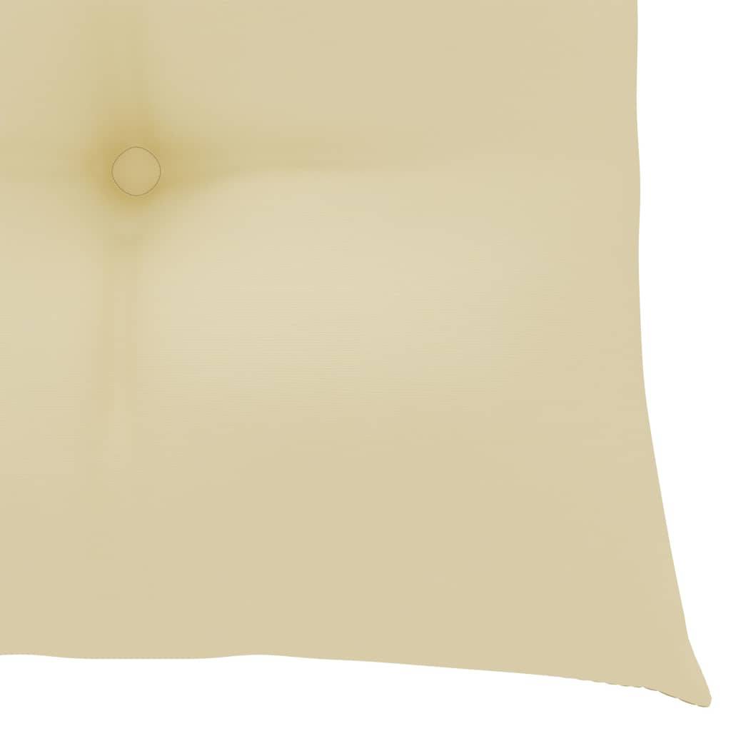 Lot de 3 Chaises de jardin et coussins - Chaises d'extérieur - Fauteuils de jardin blanc crème Teck massif - Image 7
