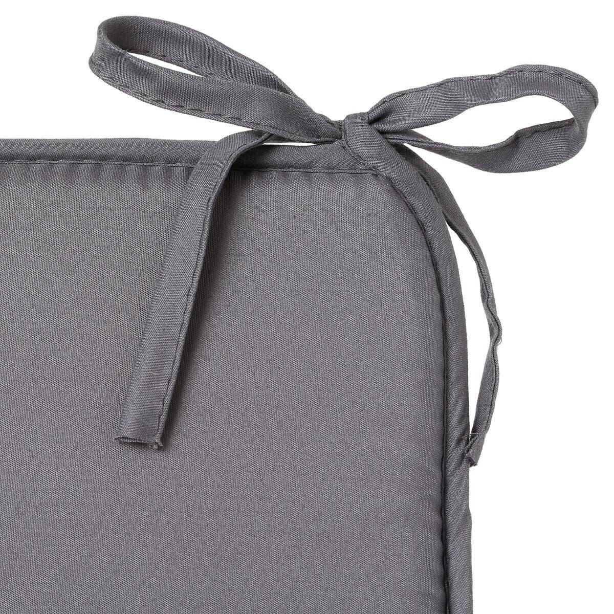 Galette de Chaise "Micro" 39x39cm Gris Foncé - Image 3