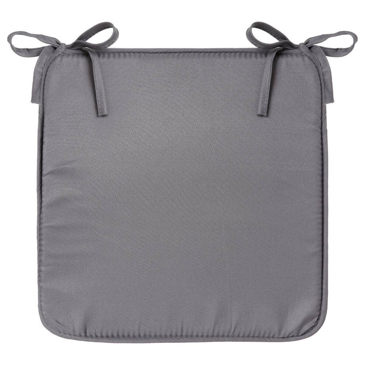 Galette de Chaise "Micro" 39x39cm Gris Foncé - Image 1