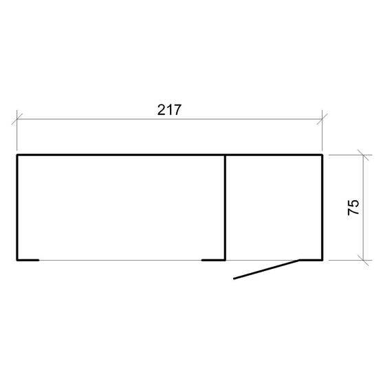 Timbela - Abri à bûches extérieur - 1,09+0,53 m² / 75x217xH159 cm - Abri à bûches moderne avec rangement latéral pour les outils - Timbela M981 - Image 6