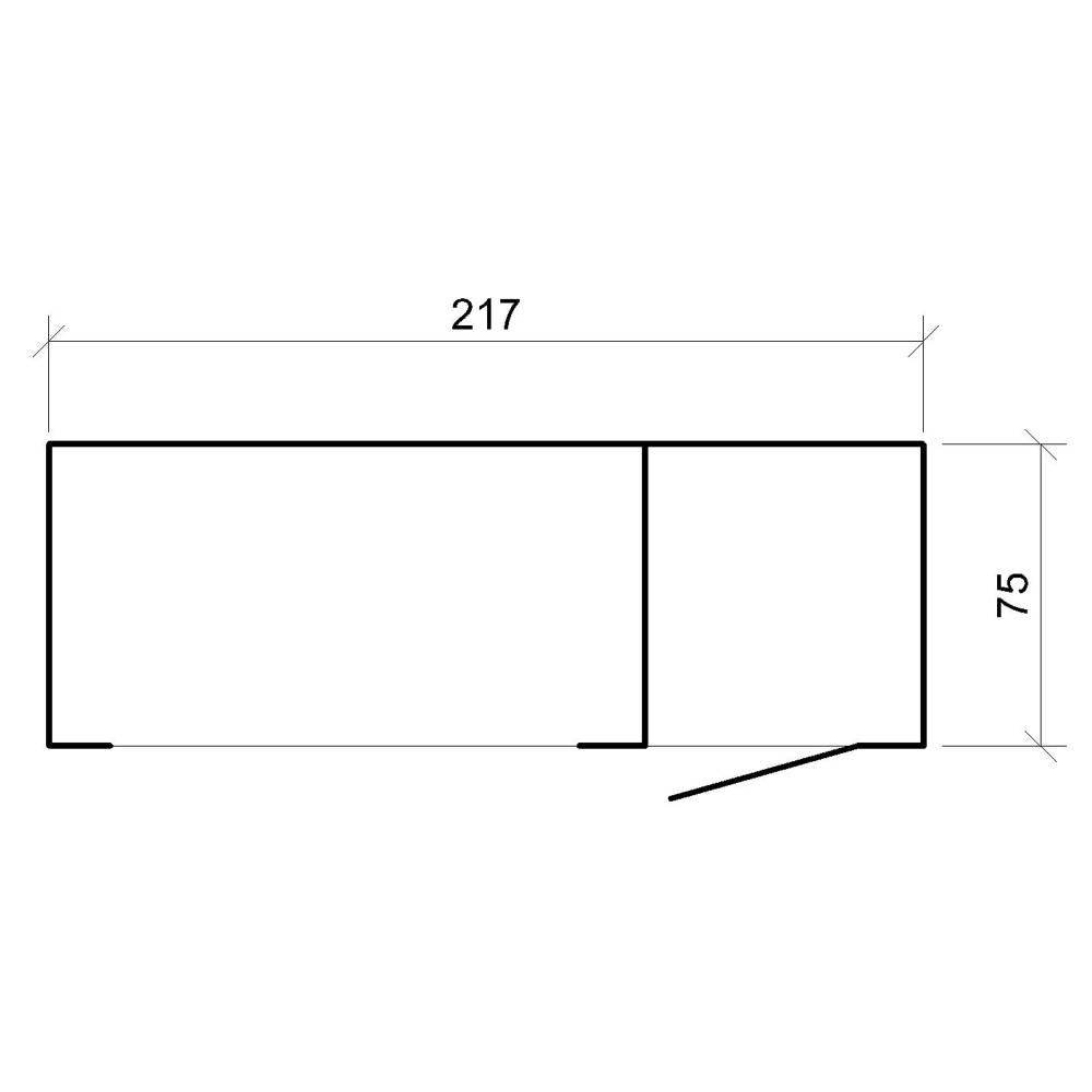 Timbela - Abri à bûches extérieur - 1,09+0,53 m² / 75x217xH159 cm - Abri à bûches moderne avec rangement latéral pour les outils - Timbela M981 - Image 6