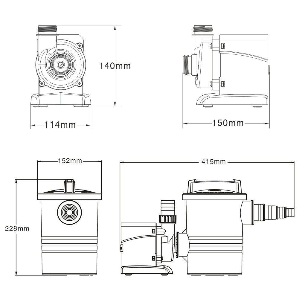 Helloshop26 - Pompe de piscine 4500 litres par heure circulation 50 watts avec filtre eco - Image 5