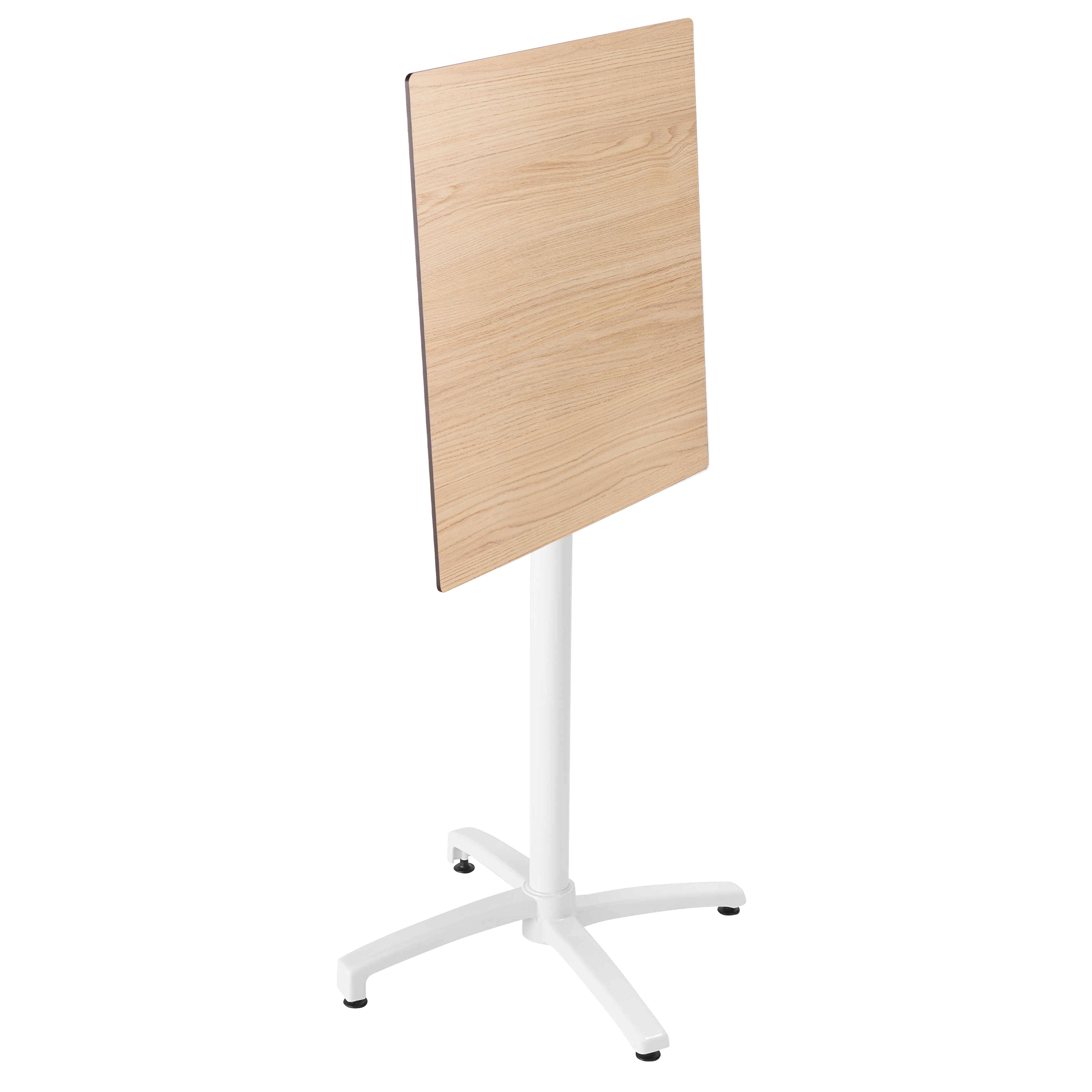 Oviala - Ensemble table haute stratifié chêne naturel et 2 chaises gris - Oviala - Image 3