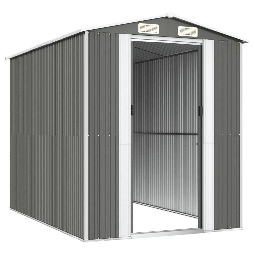 Vidaxl - Abri de jardin Gris clair 192x274x223 cm Acier galvanisé vidaXL 3147439 - Image 5