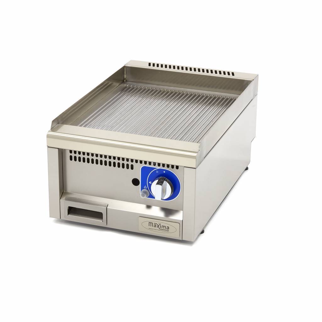Gril Professionnel - Rainuré - Simple - Prof. 60 cm - Gaz - Maxima