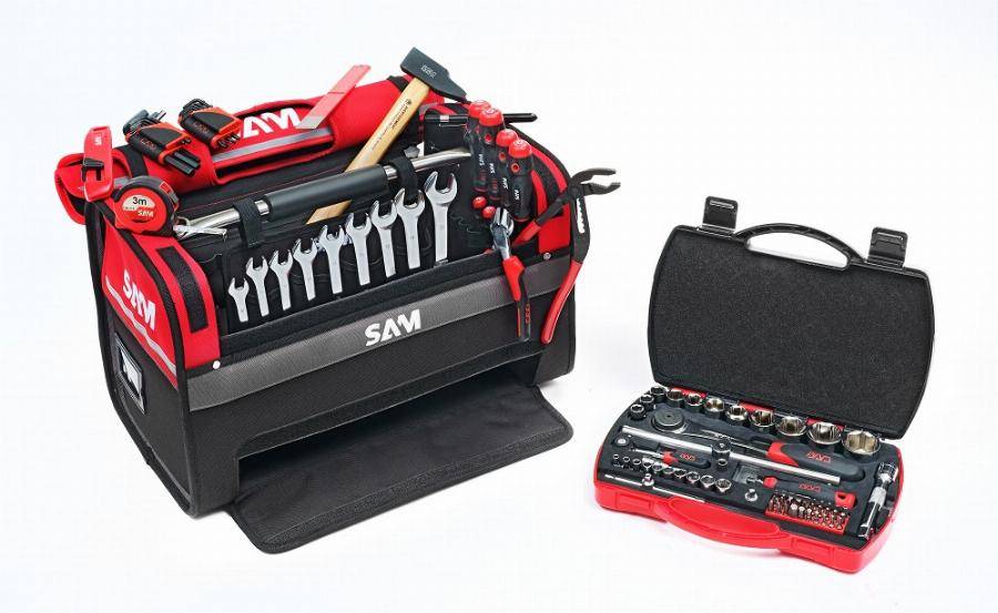 Caisse à outils textile 39L + 100 Outils de maintenance SAM OUTILLAGE - CP-100-BAG1N - Image 1