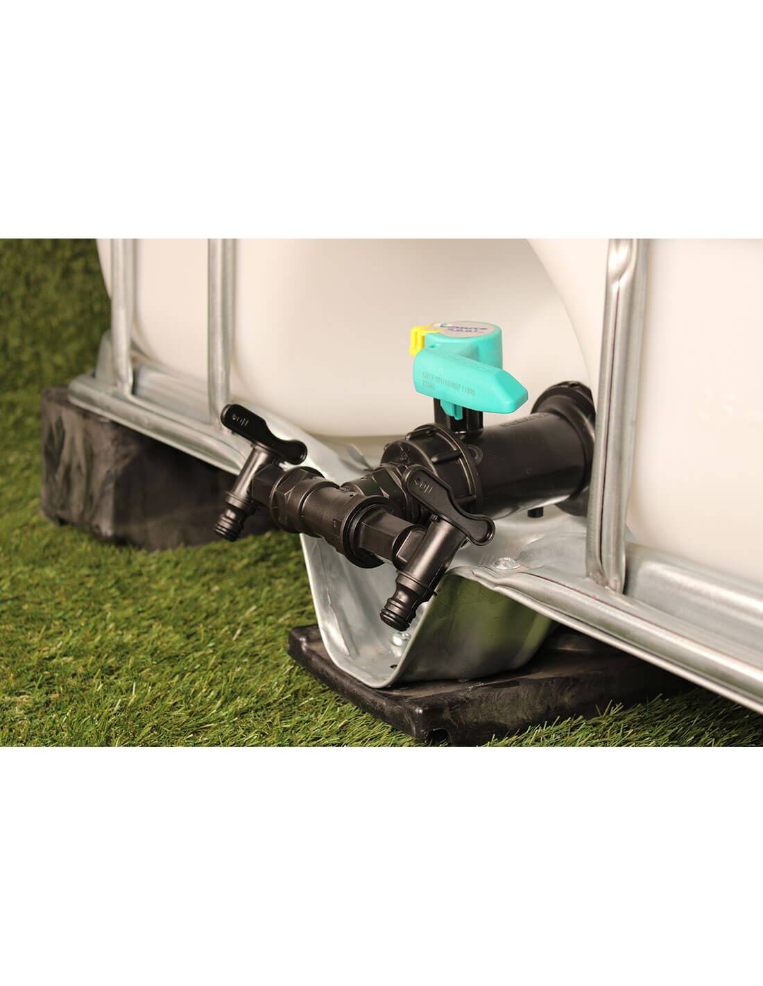 Raccord cuve eau S60X6 - 2 Robinets avec Nez (type Gardena) - Image 2