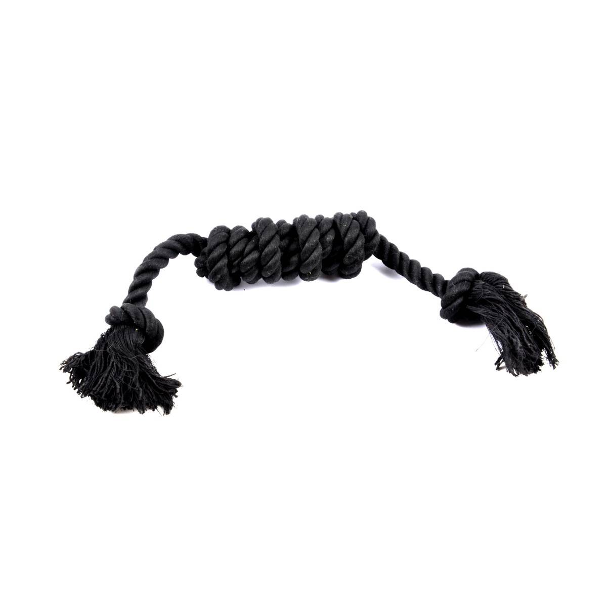 Jeu corde multi noeuds noir pour chien - Image 1