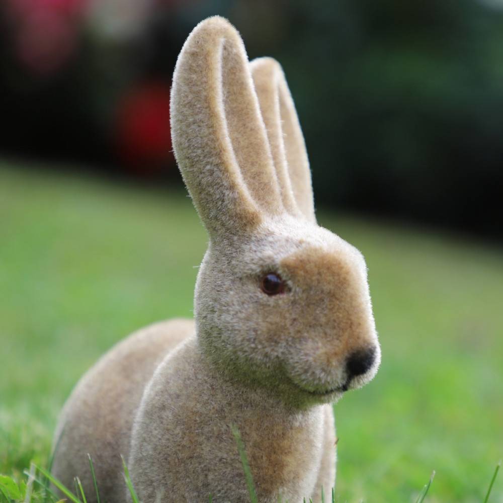 ~ Lapin en feutrine marron 12 x 8 x 15 cm Chemin de campagne - Image 2