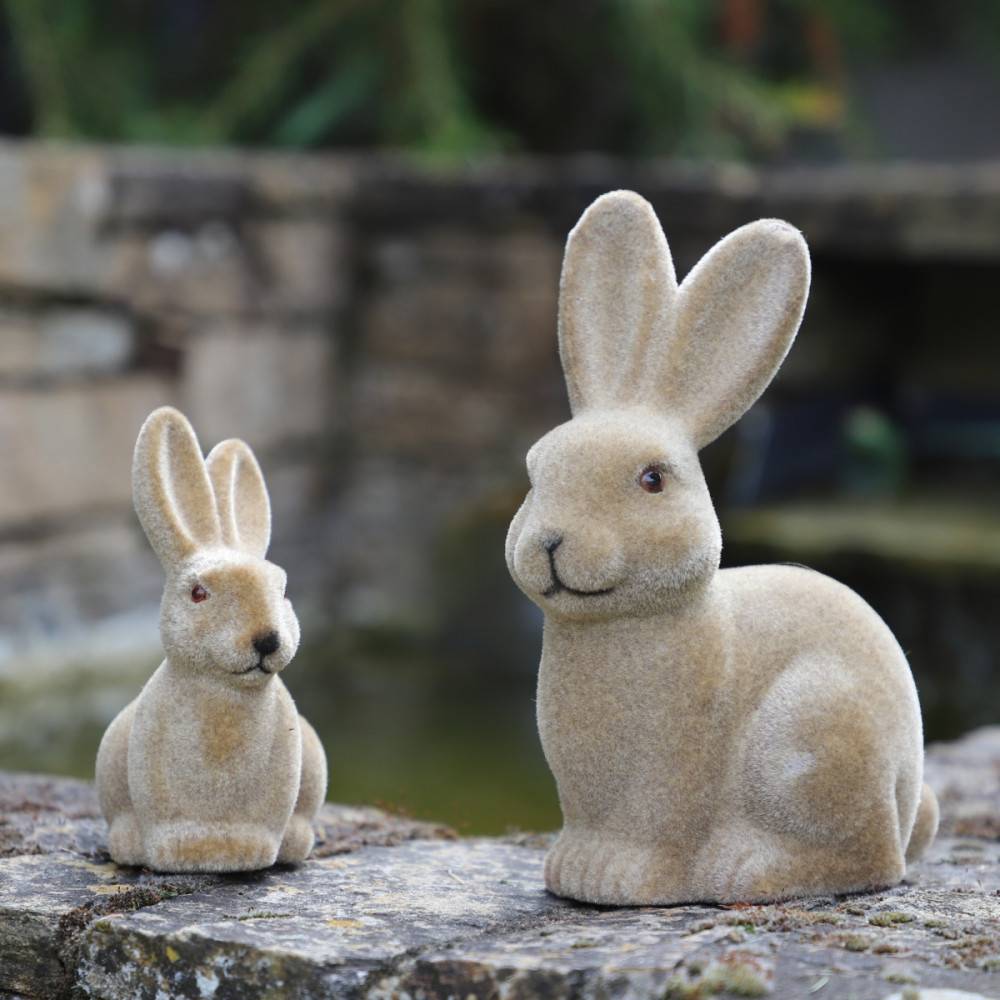 ~ Lapin en feutrine marron 12 x 8 x 15 cm Chemin de campagne - Image 5