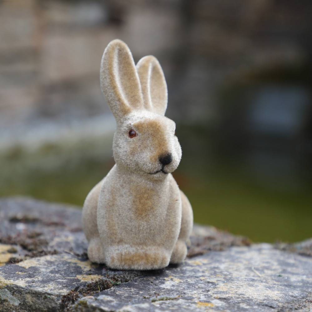 ~ Lapin en feutrine marron 12 x 8 x 15 cm Chemin de campagne - Image 4