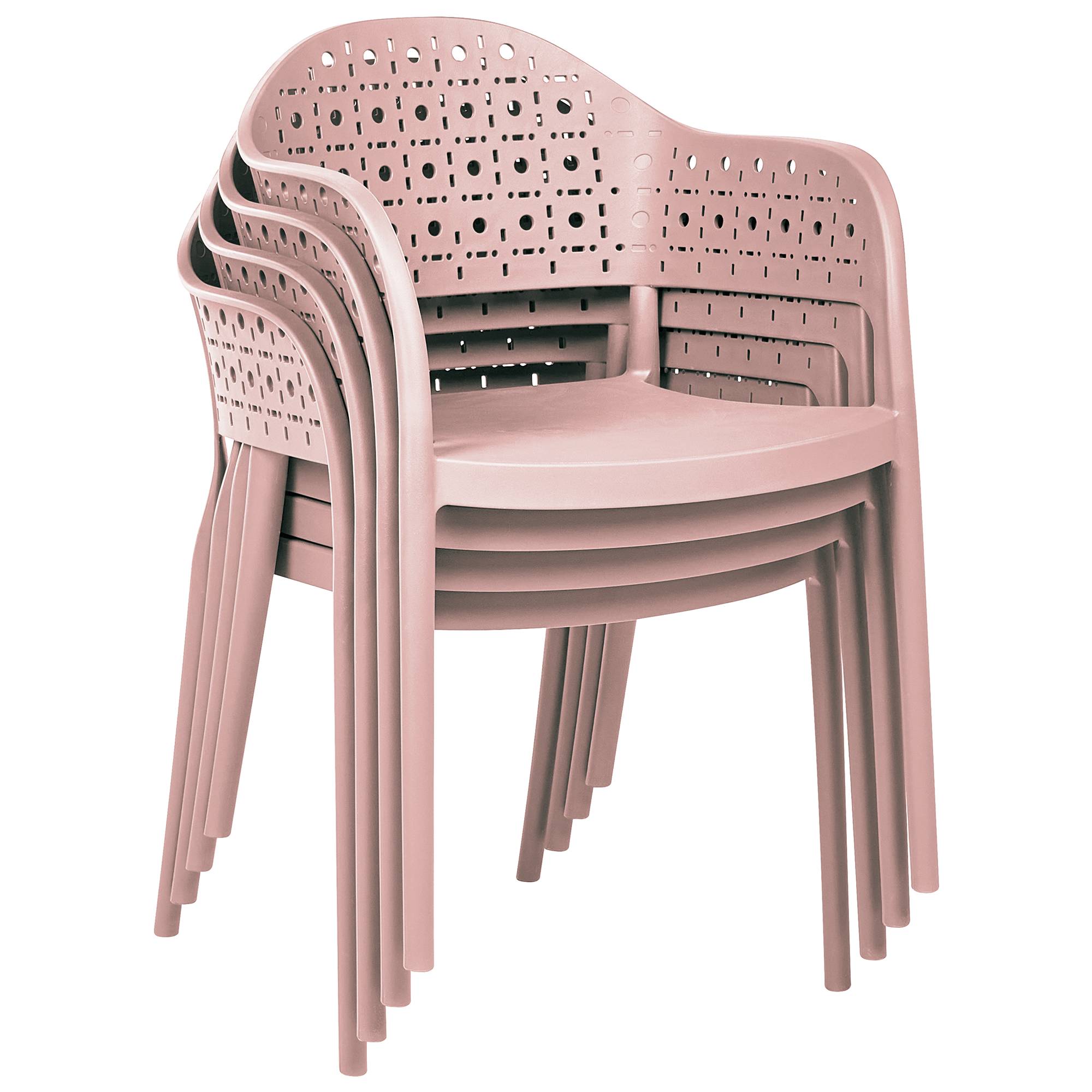 Chaise de salle à manger Polypropylène Rose NARINO - Beliani - Image 6
