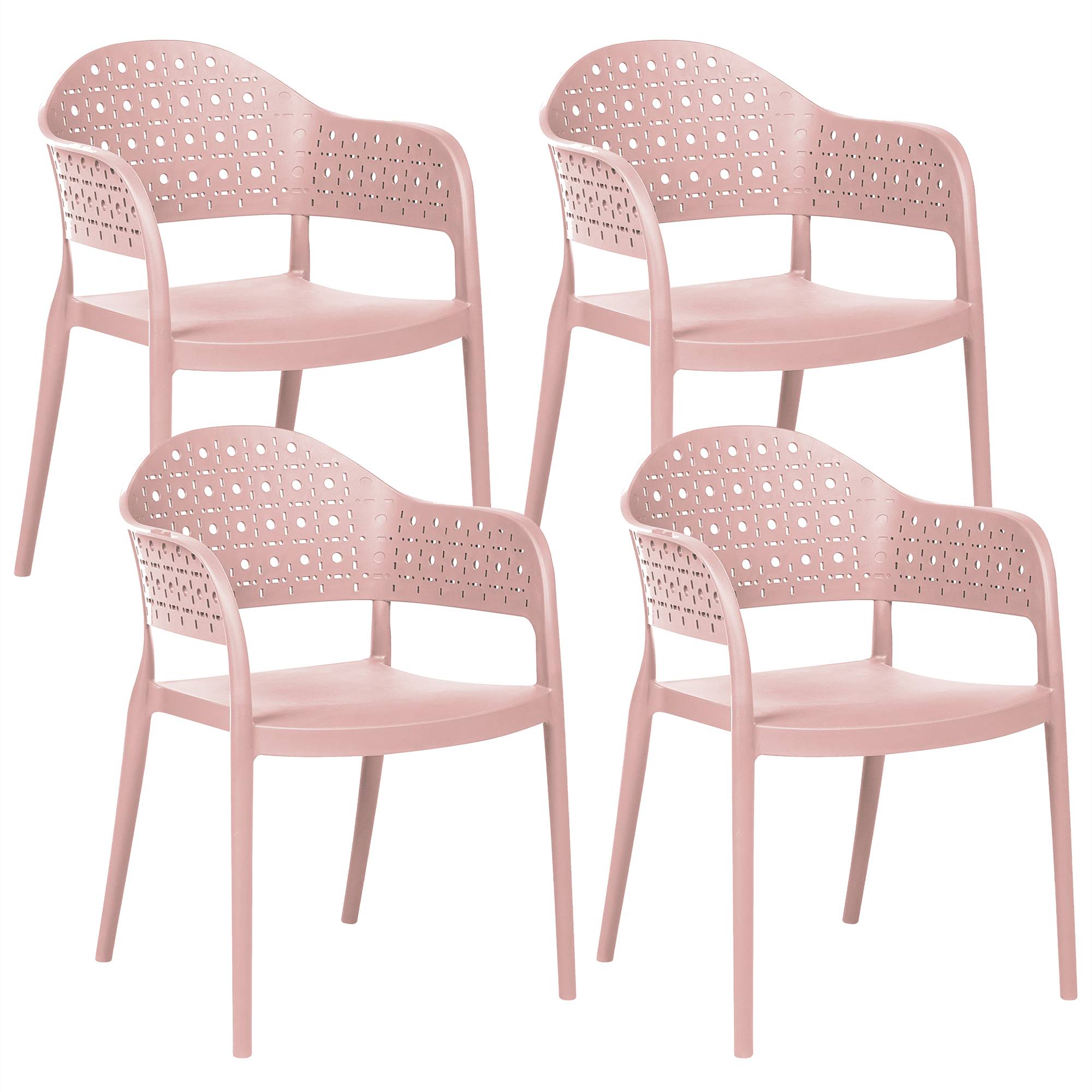 Chaise de salle à manger Polypropylène Rose NARINO - Beliani - Image 1