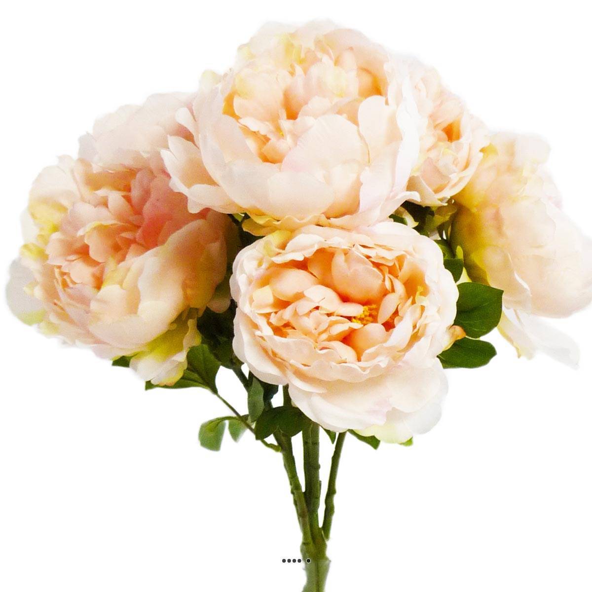 Artificielles - Bouquet de Pivoines artificielles 7 têtes Hauteur 55 cm Rose saumon - couleur: Rose saumon