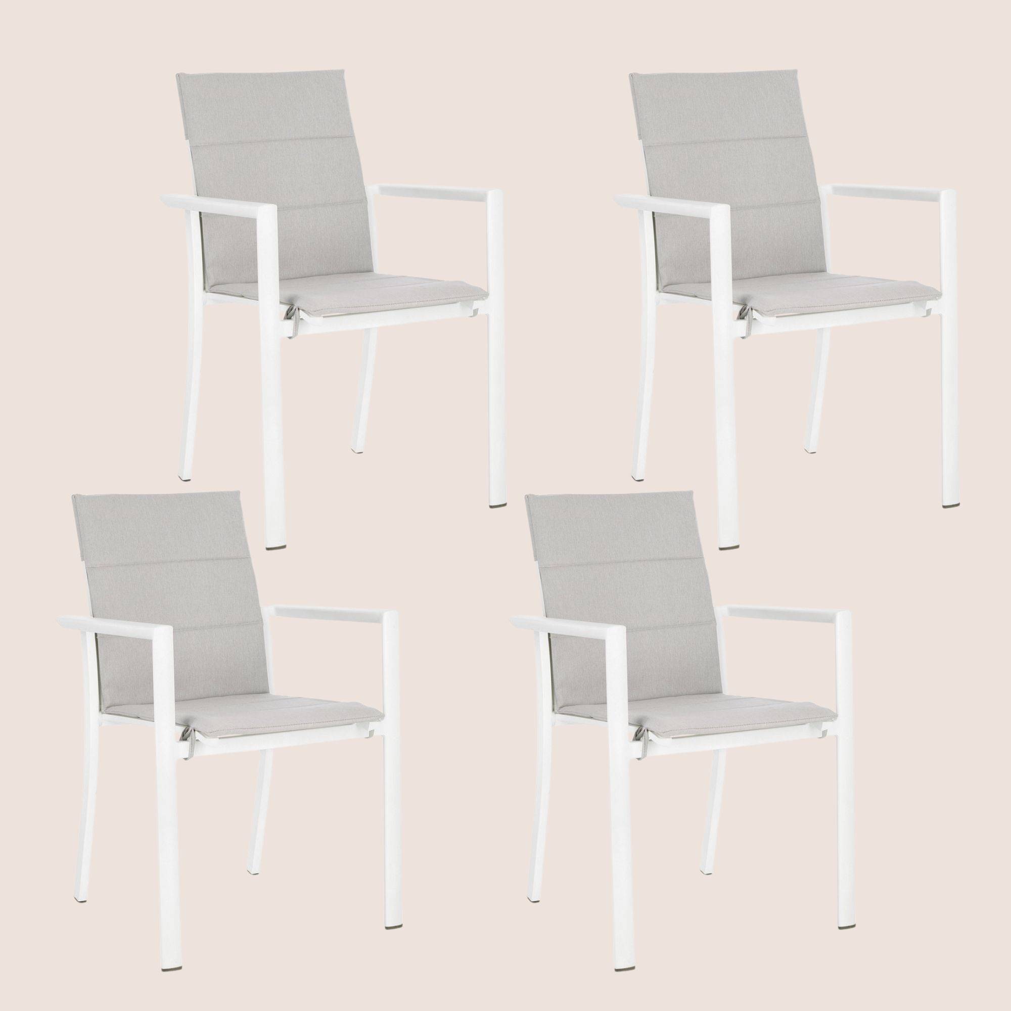 Autre - Coussins pour chaise de jardin en toile (lot de 4) - CASSIS - Image 2