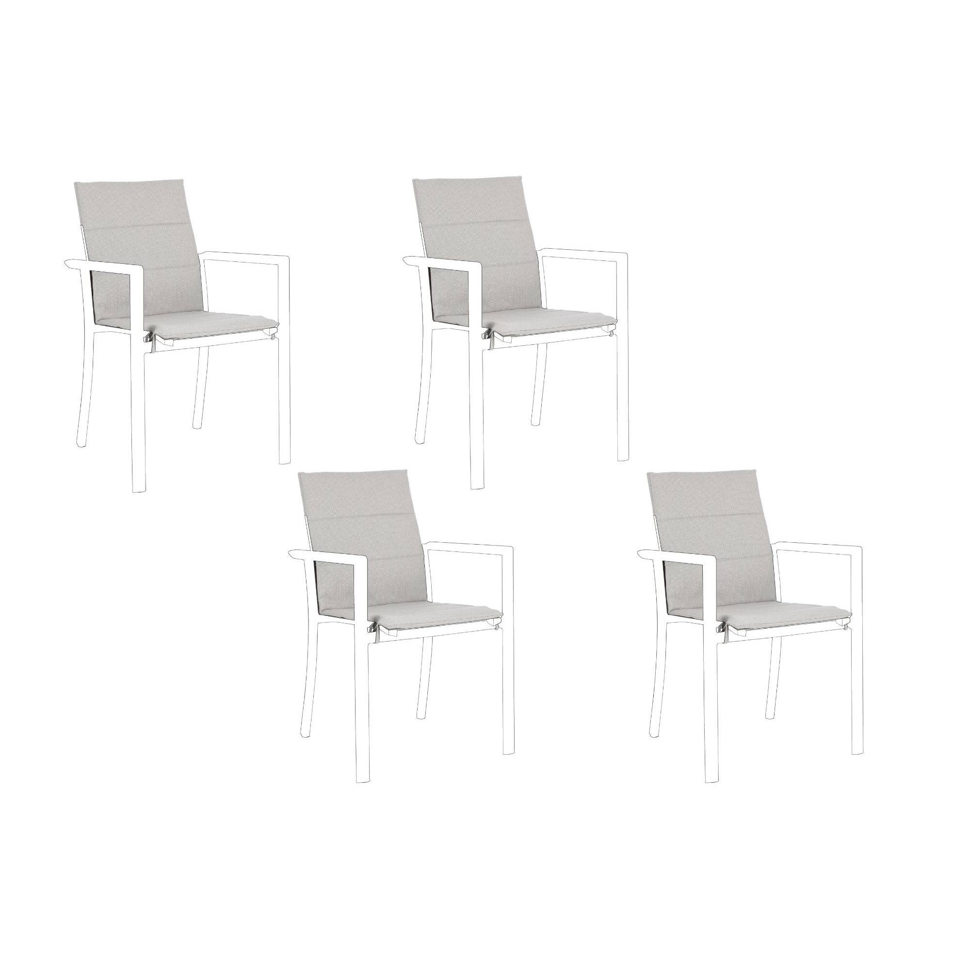 Autre - Coussins pour chaise de jardin en toile (lot de 4) - CASSIS - Image 1