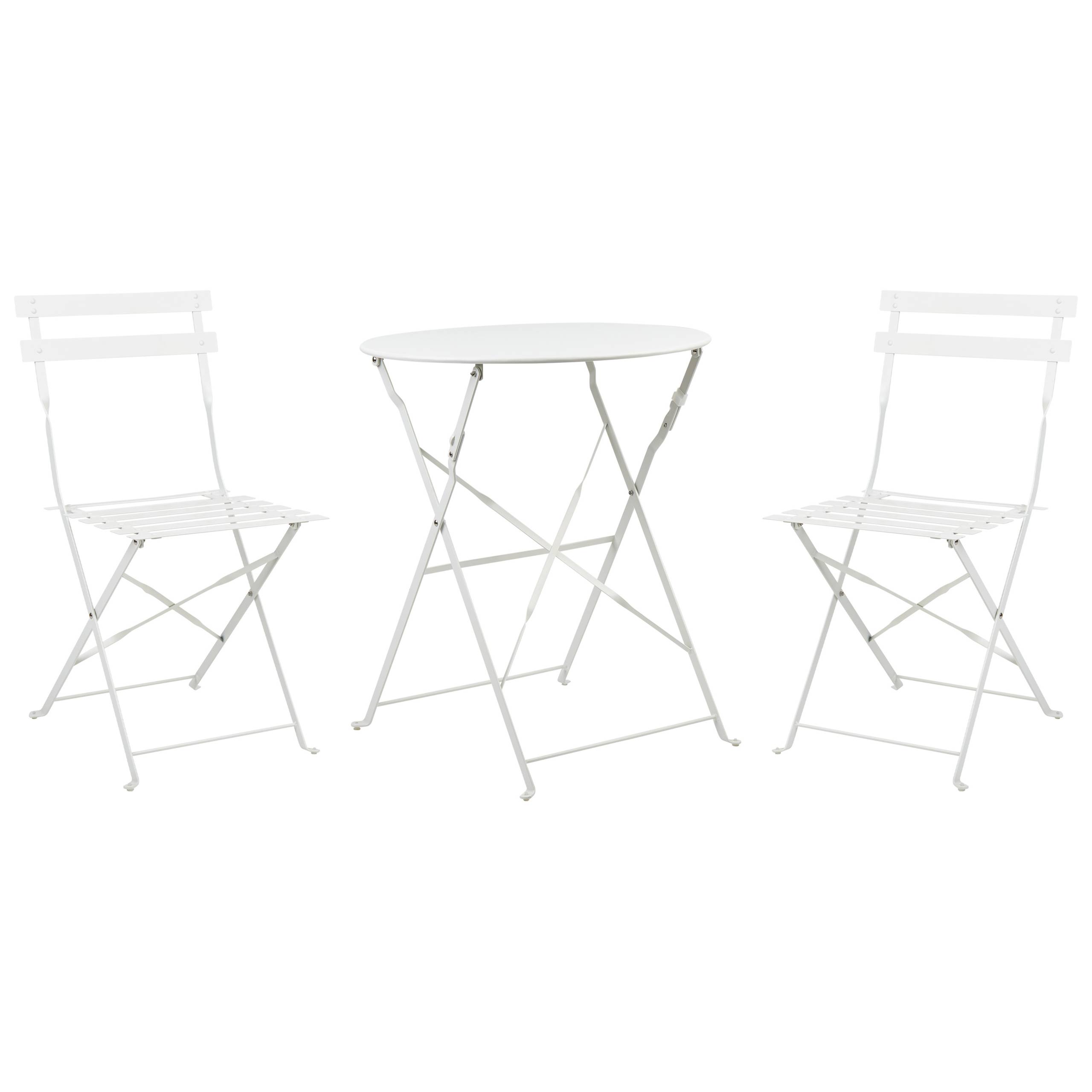 Beliani - Set de bistrot, 2 Personnes Acier Blanc FIORI - Beliani - Image 1
