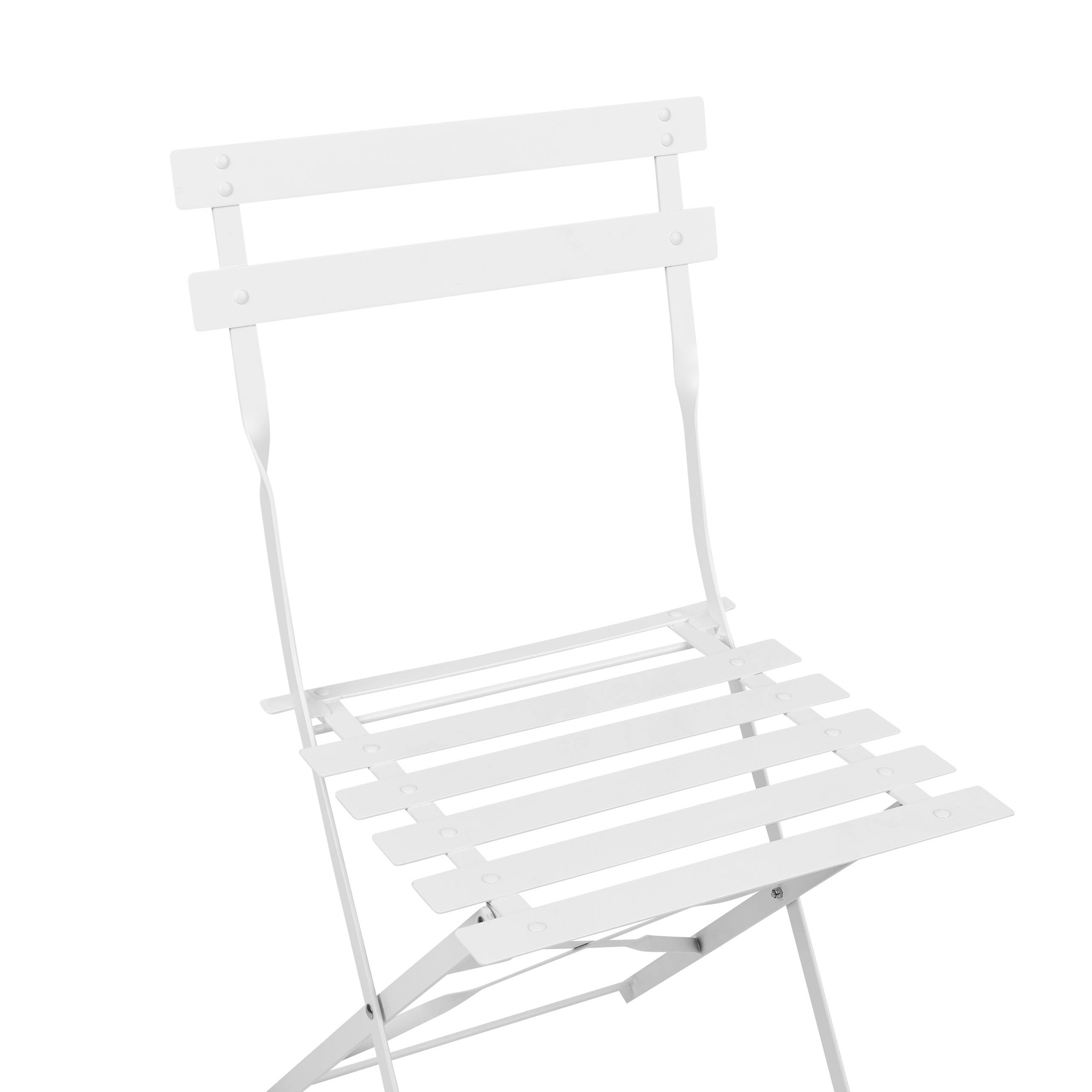 Beliani - Set de bistrot, 2 Personnes Acier Blanc FIORI - Beliani - Image 8