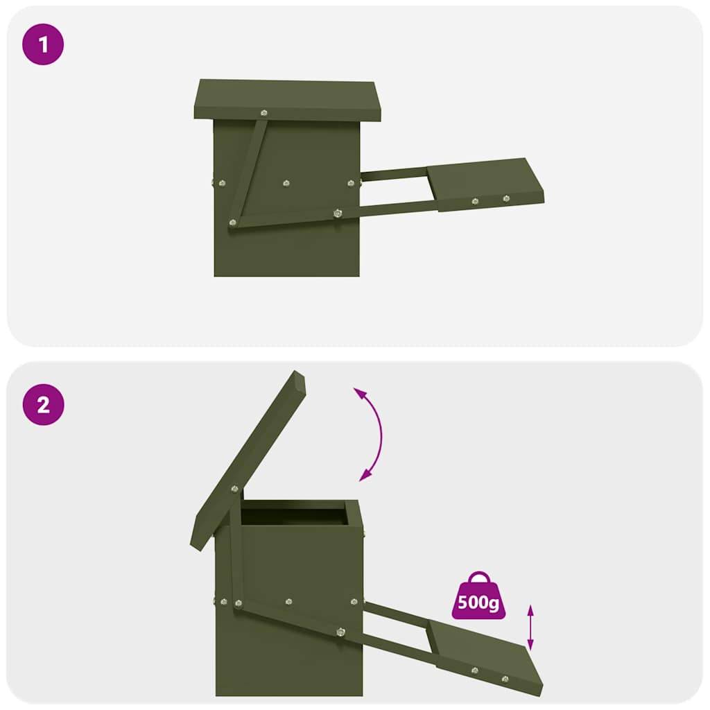 Distributeur Automatique Volaille Métal Pédale 5kg Olive - ComfortXL Outdoor Living - Image 8
