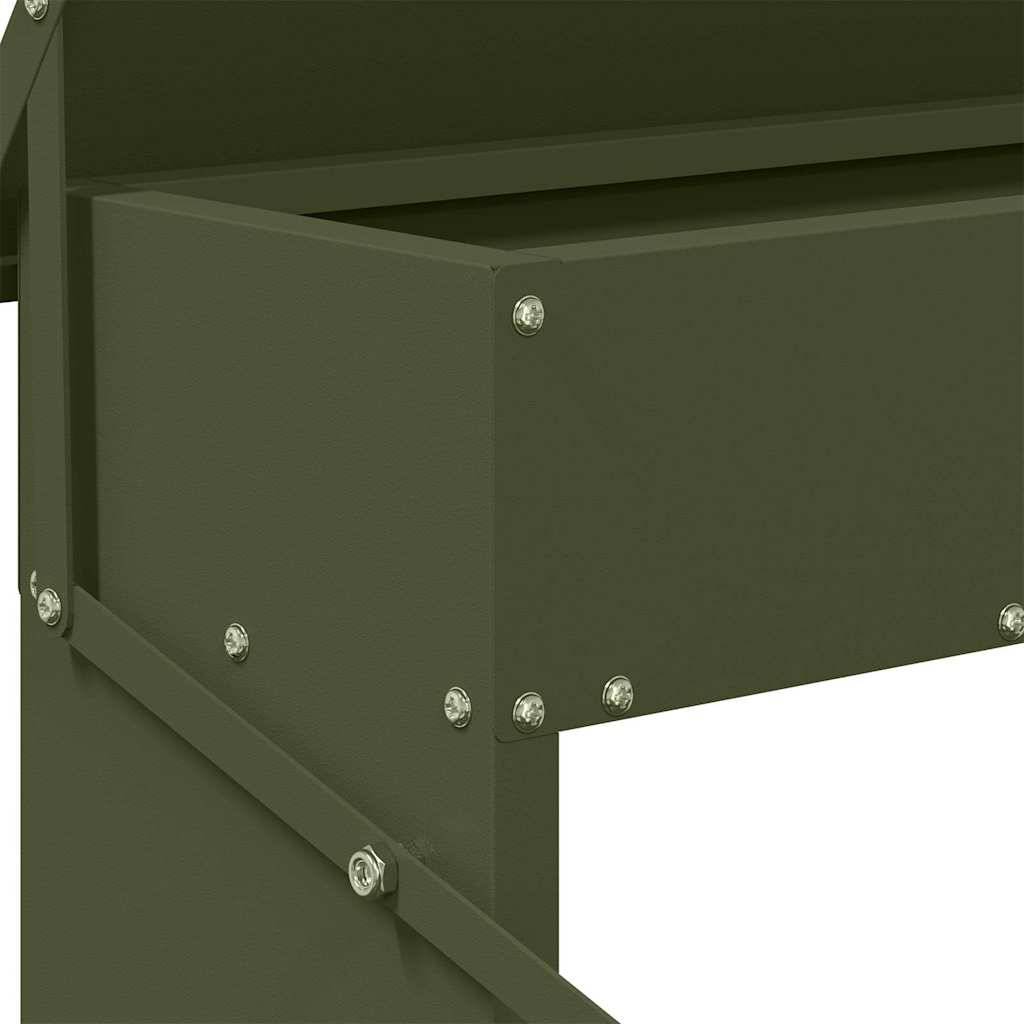 Distributeur Automatique Volaille Métal Pédale 5kg Olive - ComfortXL Outdoor Living - Image 9