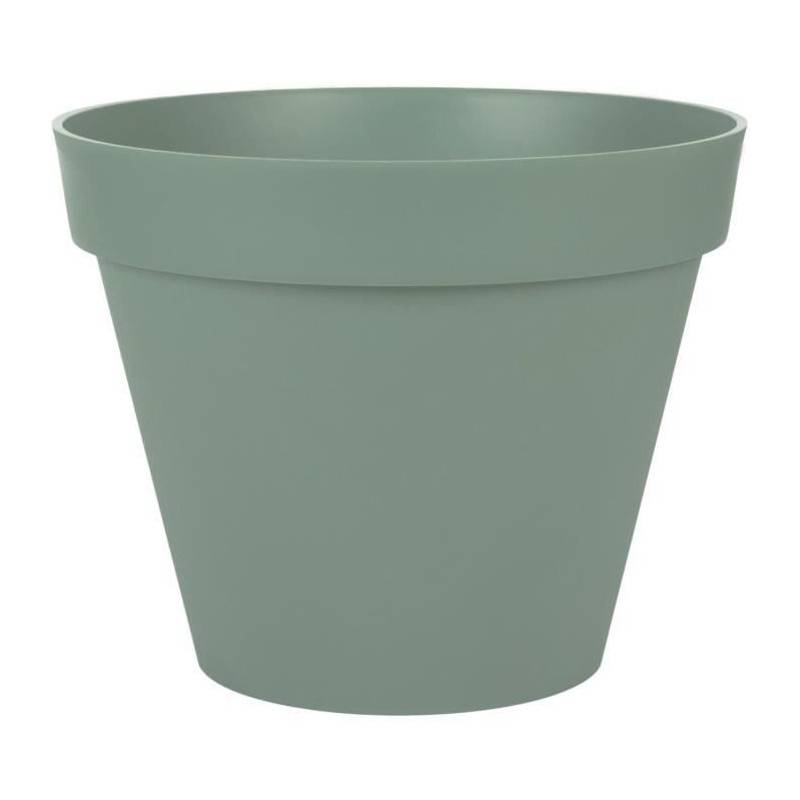 EDA Plastiques - Eda Plastique - Pot De Fleur Rond Toscane - O 40 X H31 Cm - 23 L - Vert Laurier - Image 1