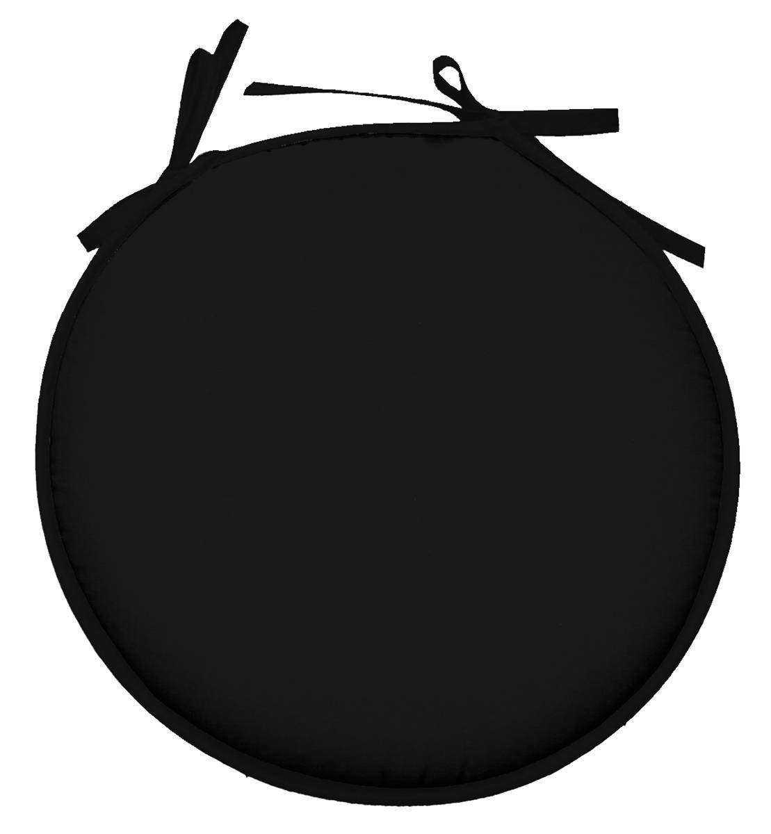 Galette de chaise ronde Unie Pop color 40 cm Noir - Image 1