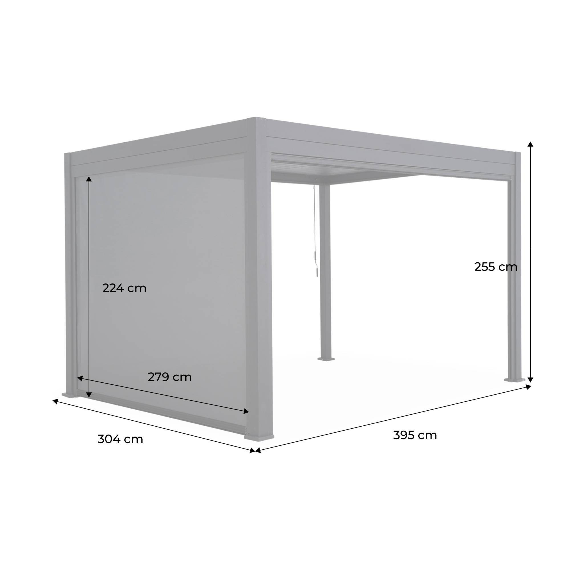 Pergola Bioclimatique blanche – Triomphe – 300x400cm. aluminium. à lames orientables + store 300cm | sweeek - Image 4