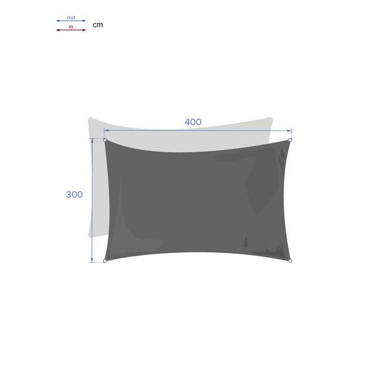 Hesperide - Voile d'ombrage rectangulaire "Anori" 4x3m en polyester Hespéride - Image 6