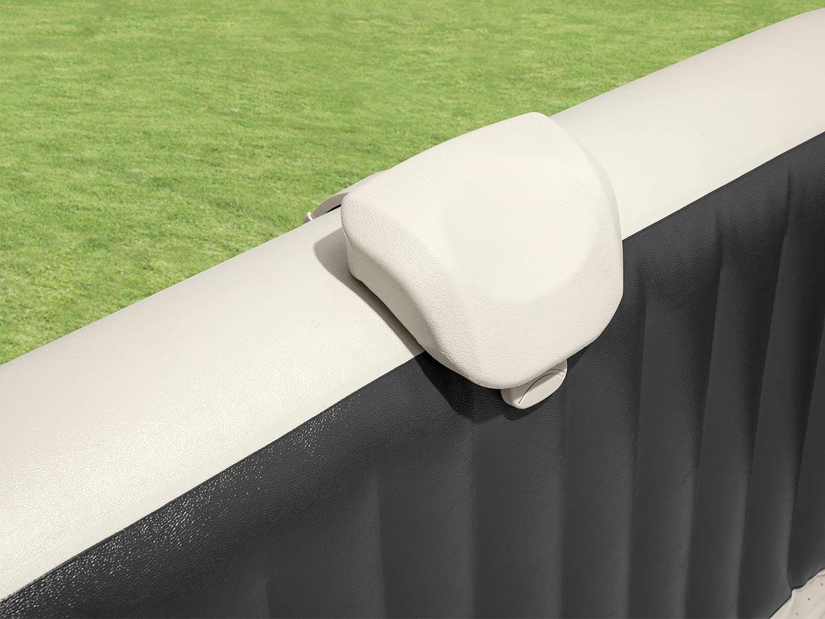 Kit spa gonflable Intex PureSpa Ardoise carré Bulles 6 places + 6 filtres + Porte-verre - Image 6