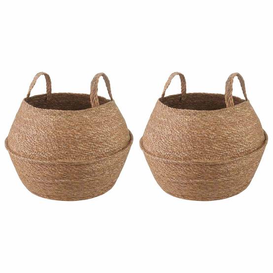 Pots de fleurs herbe de mer naturel 32 x 32 x 32 cm - PANGIVO - Image 1