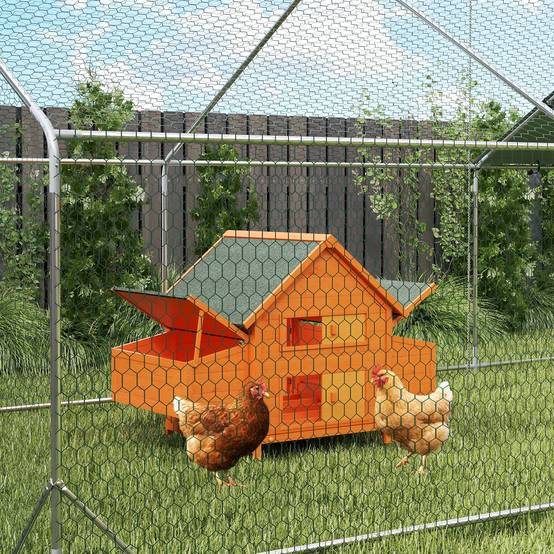 ComfortXL - Poulailler bois sapin extérieur 2 à 4 poules double pondoir 160x98cm vert - ComfortXL Outdoor Living - Image 9