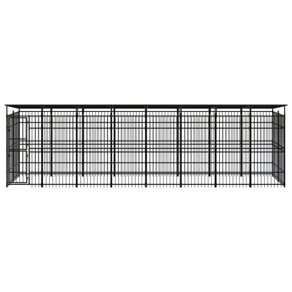Vidaxl - Chenil d'extérieur avec toit pour chiens Acier 14,75 m² vidaXL 3097971 - Image 2