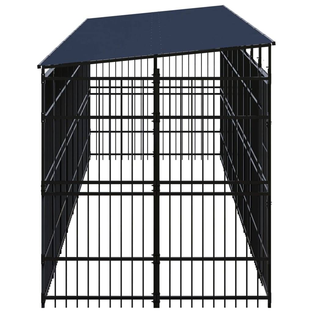 Vidaxl - Chenil d'extérieur avec toit pour chiens Acier 14,75 m² vidaXL 3097971 - Image 10